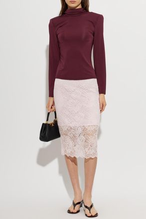 Rotate Lace Skirt, Womens, Pink