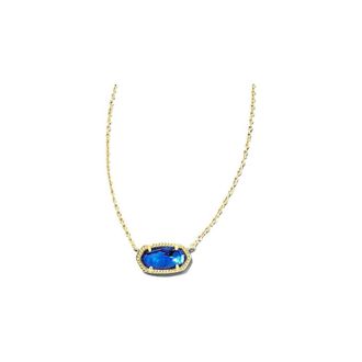 Kendra Scott Elisa Birthstone Necklace Gold Navy Abalone