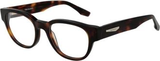 Trussardi Elegante Rechthoekige Brilmonturen - Heren - Brillen - Bruin - ONE Size - Accessoires