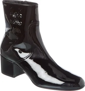 Celine Celine Triomphe Zipped Patent Bootie