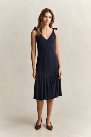 GANT Women Bias Cut Slip Dress (34) EVENING BLUE