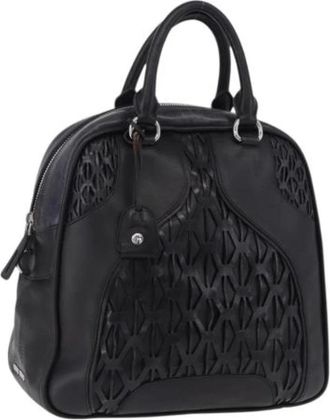 Miu Miu Pre-owned Hand Bag - Dames - Vintage Handtas - Zwart - ONE Size - Leer - Vintage