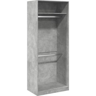vidaXL Vidaxl - Armario De Madera De Ingenier&iacute;a Gris Hormig&oacute;n 80x50x200 Cm