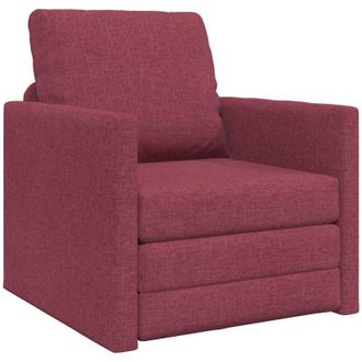 vidaXL Divano Letto con cuscino Rosso vino 74 x 77 x 81 cm Tessuto - Vidaxl