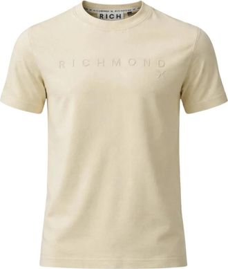 John Richmond T-shirt met korte mouwen - Heren - T-shirts - Beige - XL - Tops
