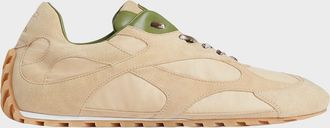 Bottega Veneta Orbit Lite Lace-Up Suede and Nylon Sneakers
