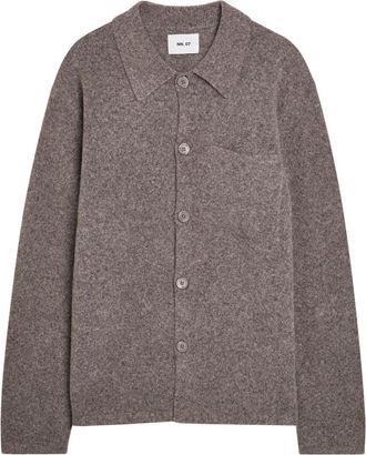 Nn.07 Jonas Brushed Wool-blend Overshirt - Light Brown - Xxl
