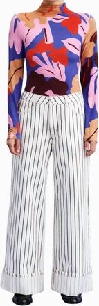 FRNCH Fenton Wide Leg Jeans In Creme