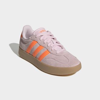 adidas Sneaker ADIDAS SPORTSWEAR BARREDA, Damen, Gr. 38,5, clpink, luor, gum3, Leder, Synthetik, Schuhe Sneaker, inspiriert vom Design des adidas handball sp