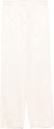 Twin-Set Oval T-jacquard trousers - Neutrals