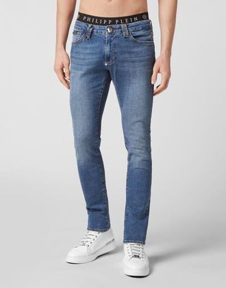 Philipp Plein Jeans Slim Fit Men in Royalty at Nordstrom, Size 40