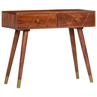 vidaXL Mesa Consola De Madera Maciza De Acacia 90x35x76 Cm Vidaxl