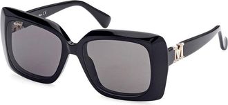 Max Mara MM0030 01A Womens Sunglasses Black Size 54