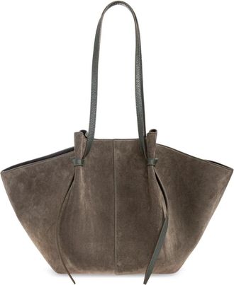 Yuzefi Tassen, Dames, Bruin, ONE Size, Leer, Shopper tas Groot Mochi