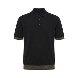 PESERICO Peserico, Polo Shirts, male, Black, Size: XL Knit Polo