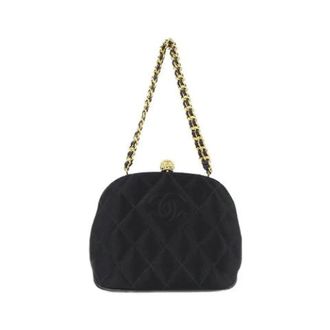 Chanel Pre-owned Satin Shoulder Bag - Dames - Pre-owned - Zwart - Maat: ONE Size Satijn