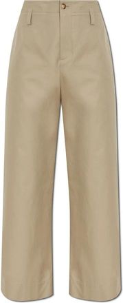 Alexander McQueen Katoenen broek met rechte pijpen - Heren - Straight fit broeken - Beige - S - Katoen - Broeken