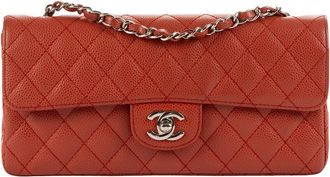Chanel Guava Caviar Quilted Leather East West Flap, Never Carried (Authentic Pre-Loved)