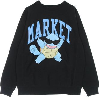 Market Squirtle Arc Crewneck Sweatshirt Pokemon Print - Heren - Sweatshirts - Zwart - M - Katoen - Hoodies & sweatvesten