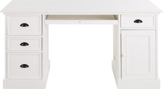 Maisons du monde Escritorio con 1 puerta y 4 cajones blanco