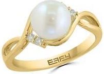 Effy Diamond & Freshwater Pearl Ring in White at Nordstrom Rack, Size 7