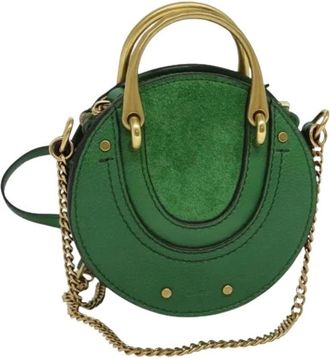 Chlo&eacute; Pre-owned Mini Schoudertas - Dames - Vintage Mini Tas - Groen - ONE Size - Leer - Vintage