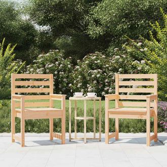 vidaXL Sillas De Jard&iacute;n 2 Uds Madera Maciza Pino 60x48x91 Cm Vidaxl