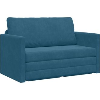 vidaXL Sof&aacute; Cama Azul 124 X 204 X 61 Cm Terciopelo Vidaxl