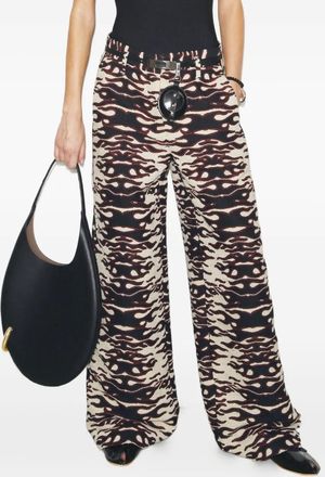 Tory Burch Pantaloni con motivo jacquard - Nero