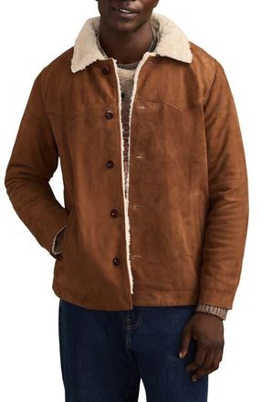 Lucky Brand Faux Shearling Ranch Coat in Dark Tan at Nordstrom, Size Xx-Large
