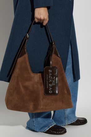 Marc Jacobs Suede Logo Bag, Womens, Brown