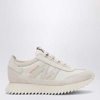 Moncler Pacey2 sneaker in beige canvas and leather