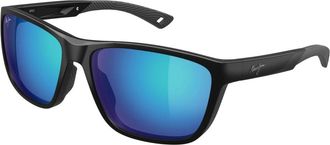 Maui Jim Zonnebrillen met Aziatische Pasvorm - Heren - Zonnebrillen - Zwart - 62 MM - Accessoires