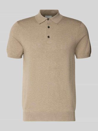 Profuomo Slim Fit Poloshirt aus Lyocell-Mix mit Seiden-Anteil in Beige, Größe XXL
