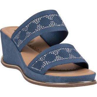 Good Choice Shoes Maycee Wedge Sandal in Navy at Nordstrom Rack, Size 8.5