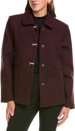 CeCe by Cynthia Steffe Short Swing Bow Buttons Jacket
