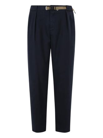 White Sand buckle-fastening pleated-front trousers - Blue
