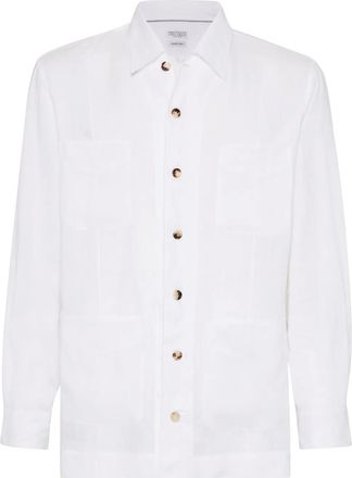Brunello Cucinelli Camicia in lino - Bianco