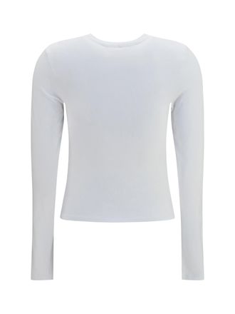 Alexander Wang Womens Logo T-Shirt White Cotton; Elastane T-Shirts And Polos