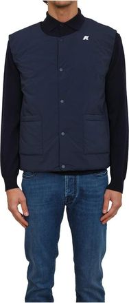K-Way Valty Vest - Heren - Bodywarmers - Blauw - L - Leer - Jassen