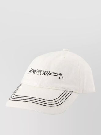 Acne Studios cotton cap curved brim eyelet vents