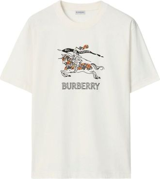 Burberry White Relaxed Logo T-Shirt
