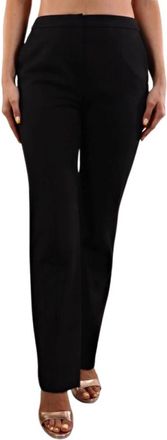 Karl Lagerfeld Broeken > Chinos - Dames - Chinos - Zwart - S - Leer - Broeken