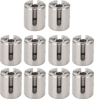 OEM 10 Abrazaderas De Cable Transversales De 3 Mm, Abrazaderas De Cable De Acero Inoxidable 316 Para Aplicaciones De Barandillas En Interiores Y Exteriore