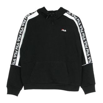 Fila Hoodies, female, Black, M, Lightweight Hooded Sweatshirt in Black/White