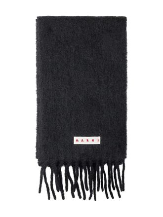 Marni fringed wool scarf - women - Wool - One Size - Black