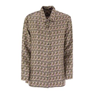 Max Mara Camisa de Sarga de Seda Times - Blouses & Shirts - Mujer - Multicolor - 2XS