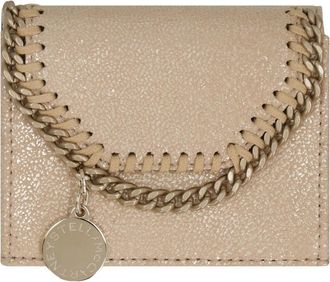 Stella McCartney Tri-Fold Falabella Wallet - Dames - Portefeuilles - Geel - ONE Size - Polyester - Accessoires