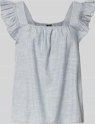 Pieces Relaxed Fit Tr&auml;gertop aus Baumwoll-Leinen-Mix Modell APIA in Bleu, Gr&ouml;&szlig;e L