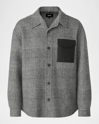 Mackage Men & apos;s Emmanuel Double-Face Wool Check Shirt Jacket